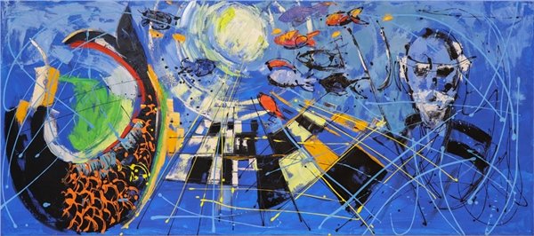 Deniz Tanrısı Yağlı Boya Tablosu