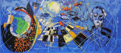 Deniz Tanrısı Yağlı Boya Tablosu