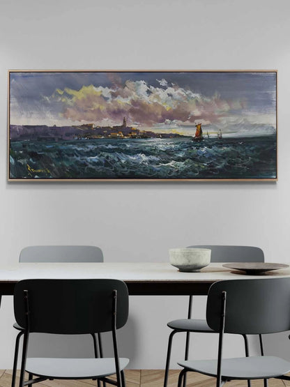 Denizde Bir Rüzgâr Yağlı Boya Tablosu