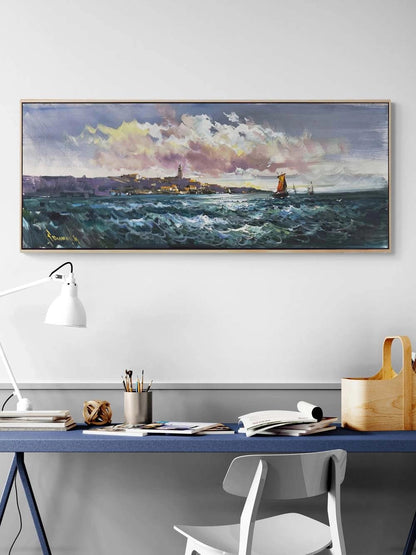 Denizde Bir Rüzgâr Yağlı Boya Tablosu