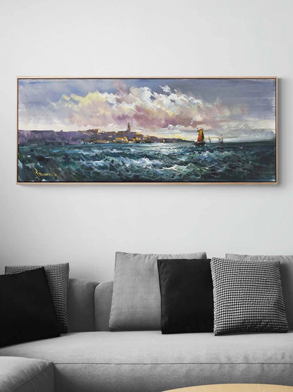 Denizde Bir Rüzgâr Yağlı Boya Tablosu