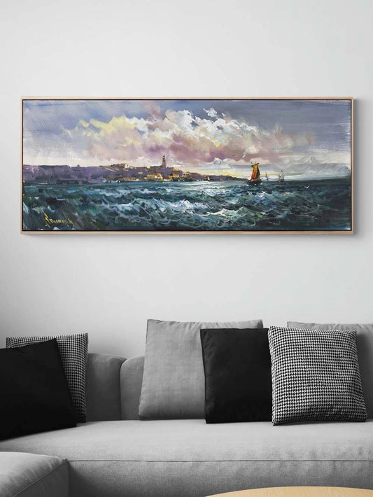 Denizde Bir Rüzgâr Yağlı Boya Tablosu