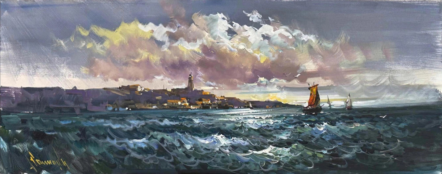 Denizde Bir Rüzgâr Yağlı Boya Tablosu