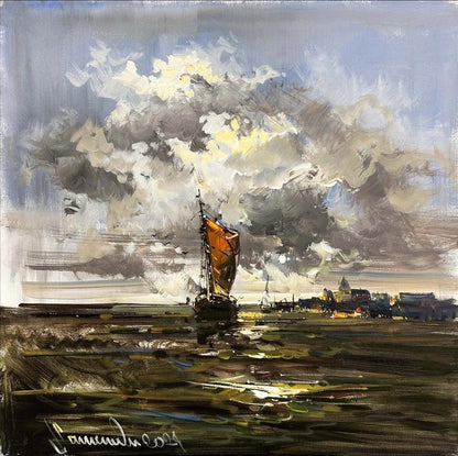 Denizin Sakin Fısıltısı Yağlı Boya Tablosu