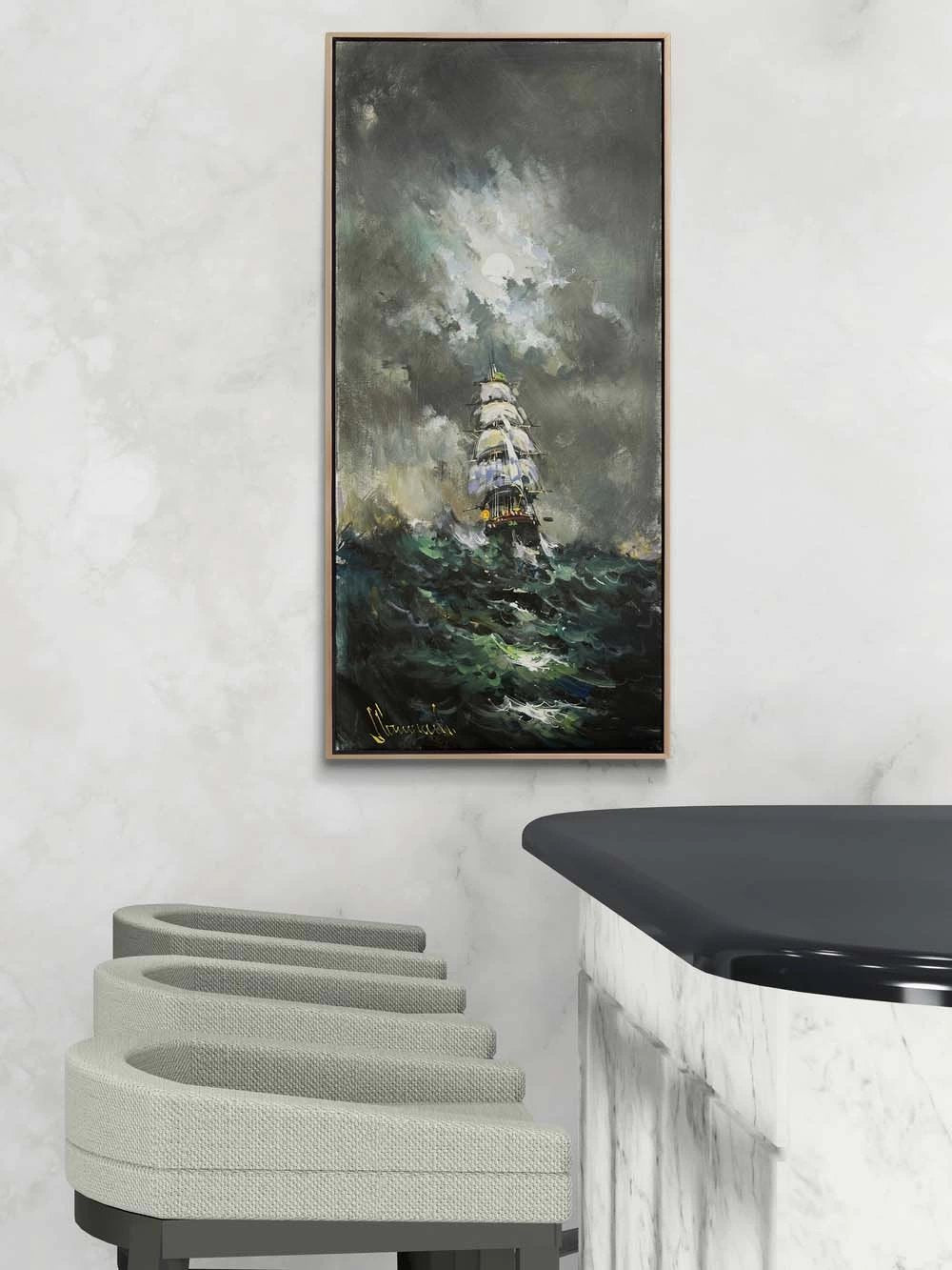 Denizlerin Gürültüsü Yağlı Boya Tablosu