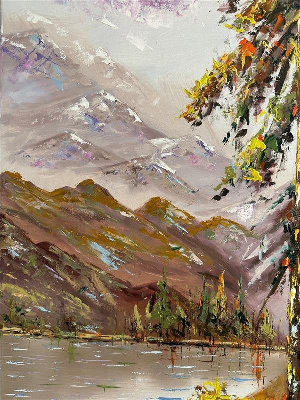 Gölün Kenarında Sessizlik Yağlı Boya Tablosu