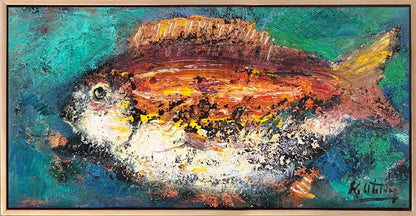 Derinlerde Balık Yağlı Boya Tablosu