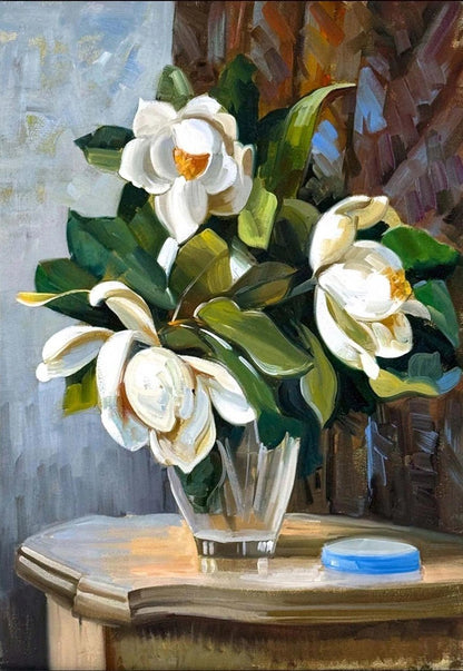 Dingin Vazoda Manolyalar Yağlı Boya Tablosu