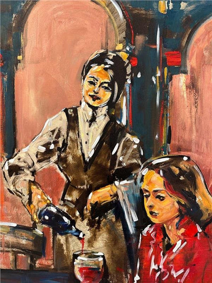 Sommelierin Lezzet Serüveni Yağlı Boya Tablosu