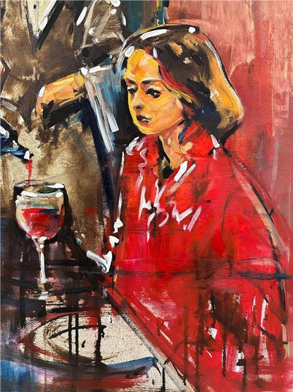 Sommelierin Lezzet Serüveni Yağlı Boya Tablosu