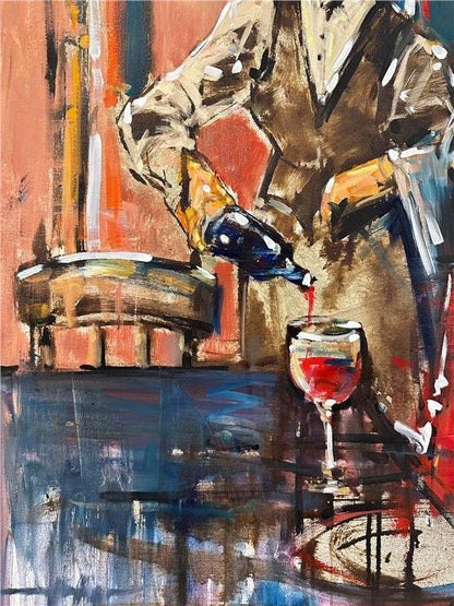 Sommelierin Lezzet Serüveni Yağlı Boya Tablosu