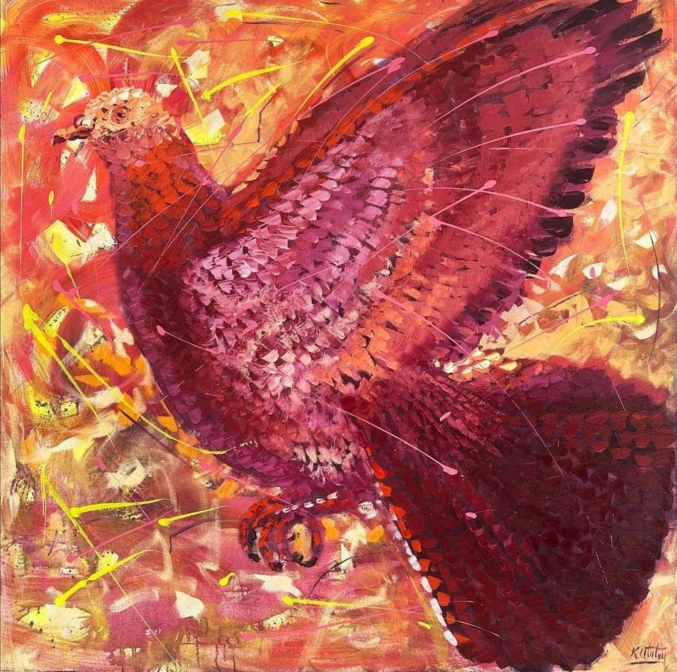 Düşlerin İzinde Güvercin Yağlı Boya Tablosu