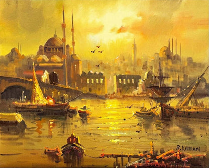 Eminönü’nde Bir Gün Yağlı Boya Tablosu