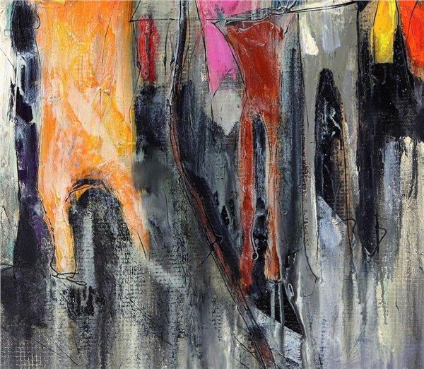 Eski Balat Sokağı Yağlı Boya Tablosu