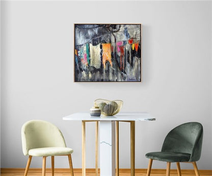 Eski Balat Sokağı Yağlı Boya Tablosu