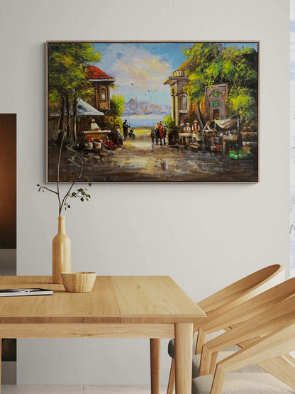 Eski İstanbul'un Renkleri Yağlı Boya Tablosu