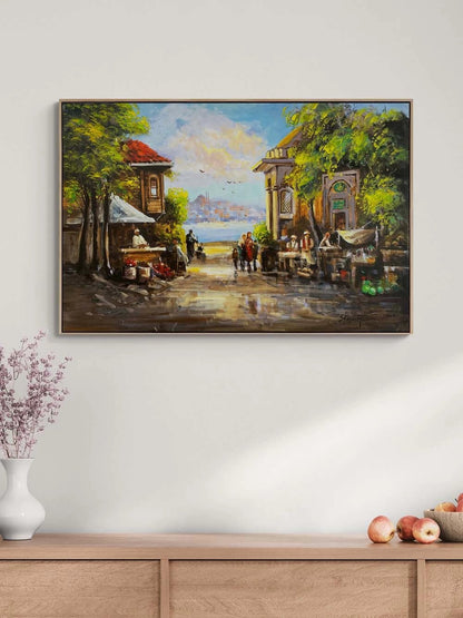 Eski İstanbul'un Renkleri Yağlı Boya Tablosu