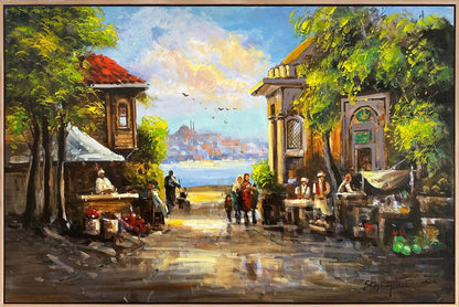 Eski İstanbul'un Renkleri Yağlı Boya Tablosu