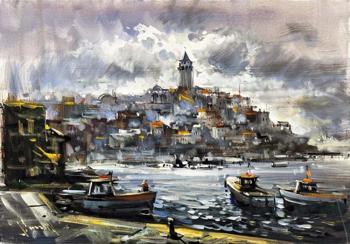 Eski İstanbul’un Işığı Yağlı Boya Tablosu