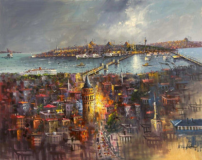 Eski İstanbul’un Ruhuyla Yağlı Boya Tablosu