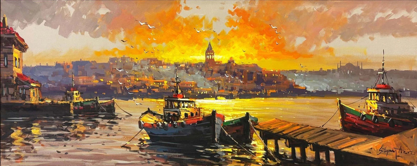 Eski İstanbul’un Suları Yağlı Boya Tablosu