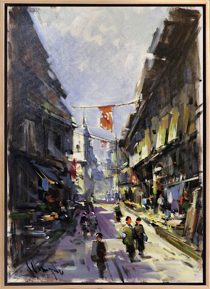Tarihi Sokaklar Yağlı Boya Tablosu