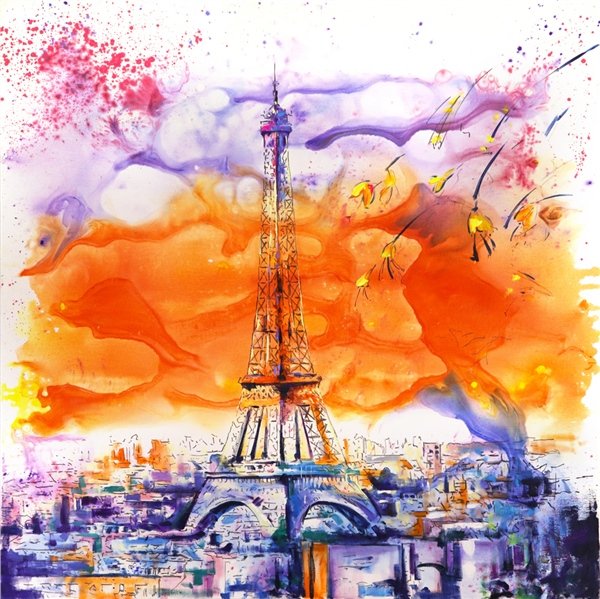Eyfel Kulesi Yağlı Boya Tablosu