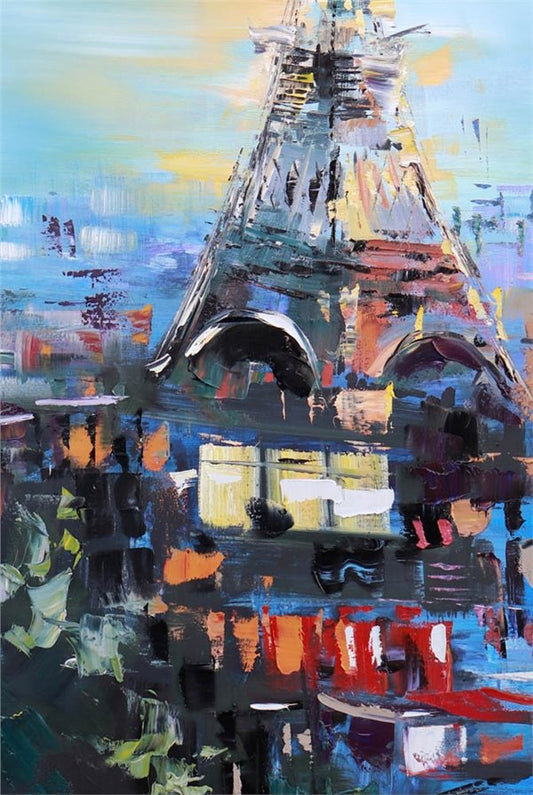 Eyfel Kulesinin Büyüsü Yağlı Boya Tablosu