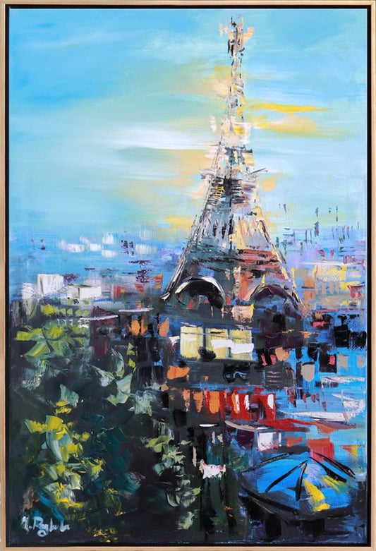 Eyfel Kulesinin Büyüsü Yağlı Boya Tablosu