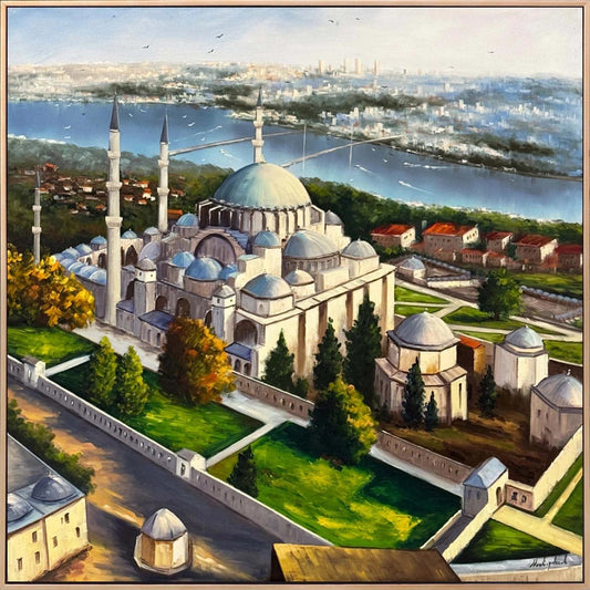 Fatih Sultan Mehmet Cami Yağlı Boya Tablosu