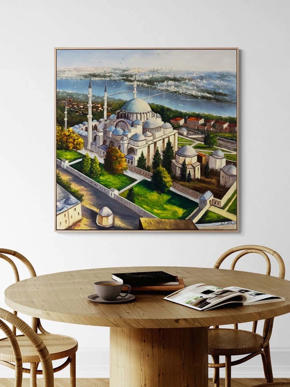 Fatih Sultan Mehmet Cami Yağlı Boya Tablosu