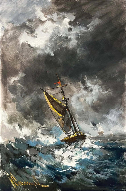 Fırtına Armonisi Yağlı Boya Tablosu
