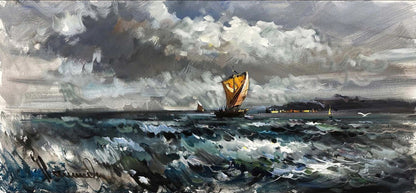 Fırtınaya Karşı Yağlı Boya Tablosu