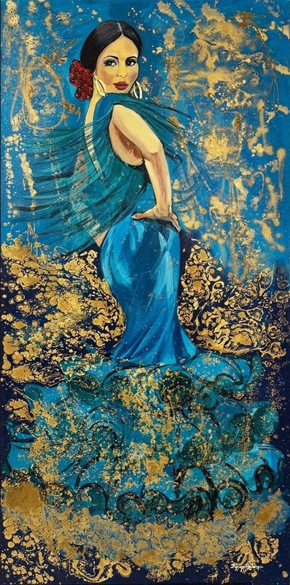 Flamenkonun Büyüsü Yağlı Boya Tablosu