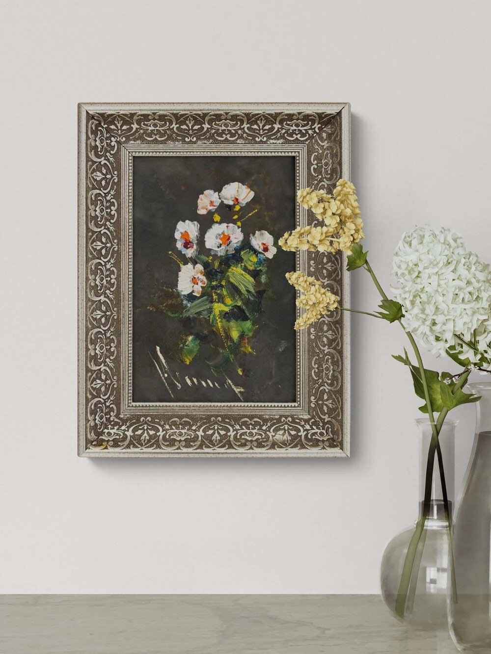 Formda Çiçek Yağlı Boya Tablosu