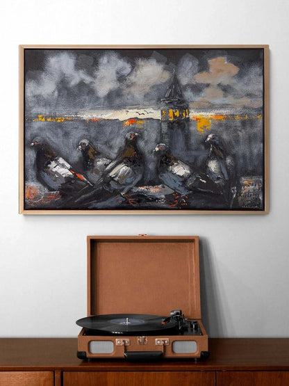 Galata Aşıkları Yağlı Boya Tablosu