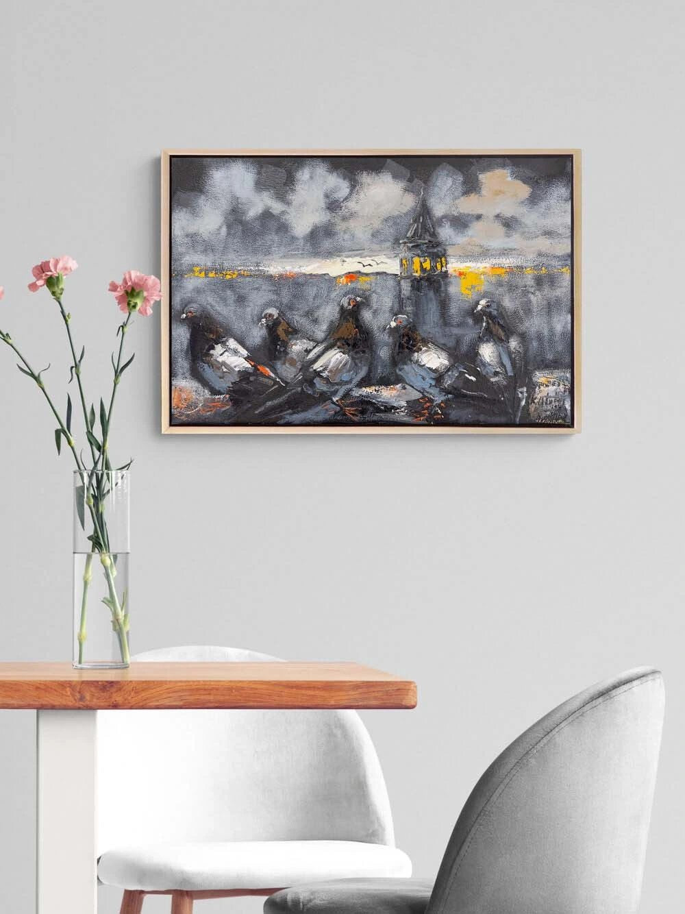 Galata Aşıkları Yağlı Boya Tablosu