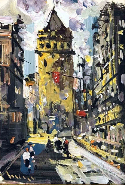 Galata'da Yağlı Boya Tablosu