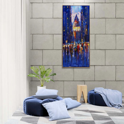 Galata Kulesi'nin Gecesi Yağlı Boya Tablosu