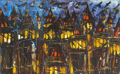 Galata Kulesi Rapsodisi Yağlı Boya Tablosu