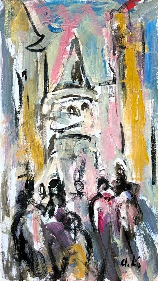 Galata Kulesi Rüyası Yağlı Boya Tablosu