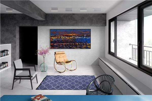 Galata Kulesi Senfonisi Yağlı Boya Tablosu