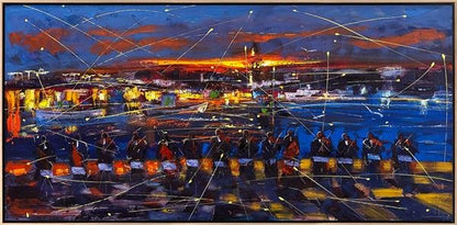 Galata Kulesi Senfonisi Yağlı Boya Tablosu