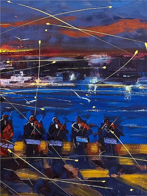 Galata Kulesi Senfonisi Yağlı Boya Tablosu