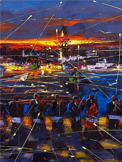 Galata Kulesi Senfonisi Yağlı Boya Tablosu