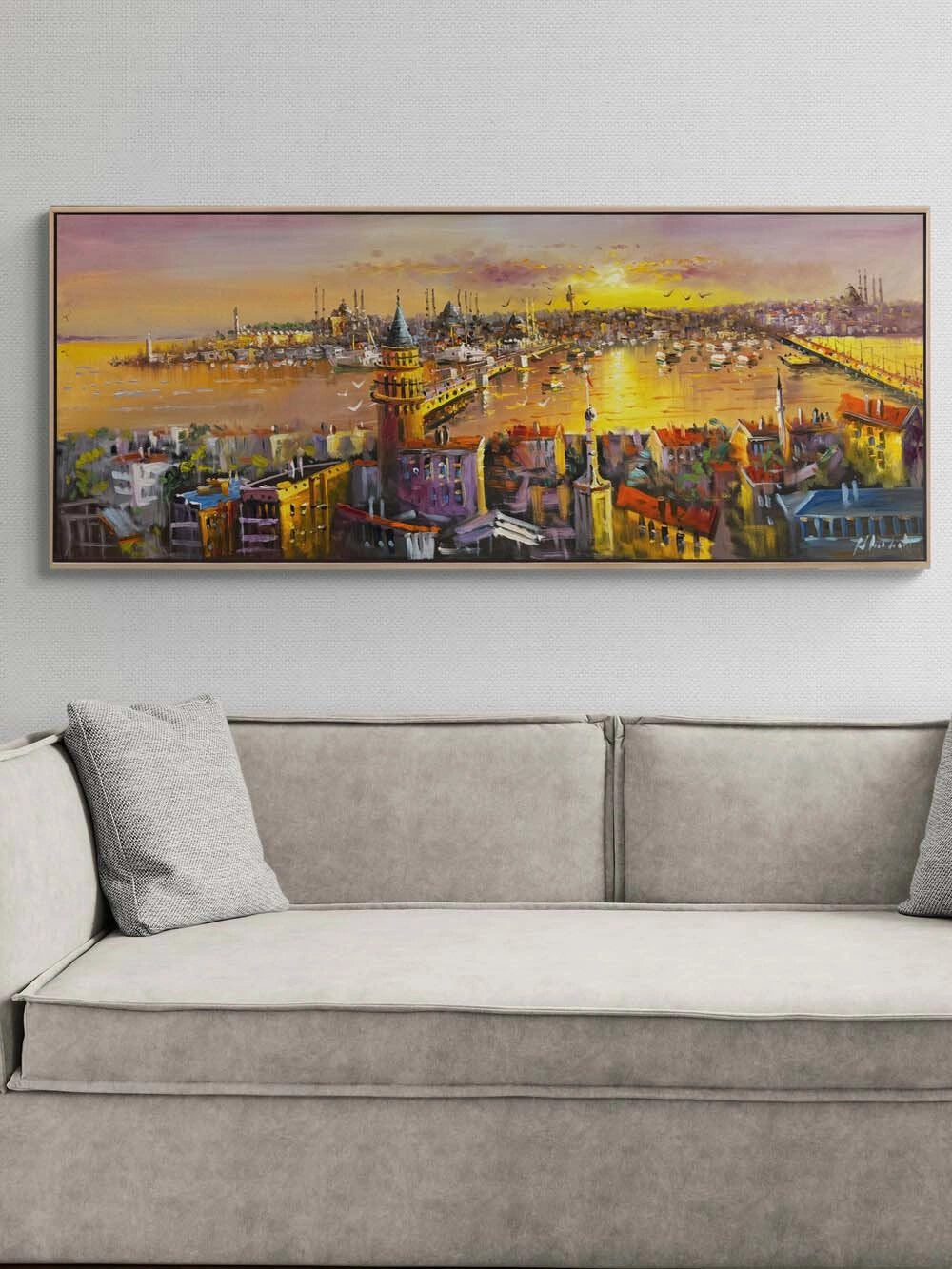 Galata Kulesi’nin Işığı Yağlı Boya Tablosu