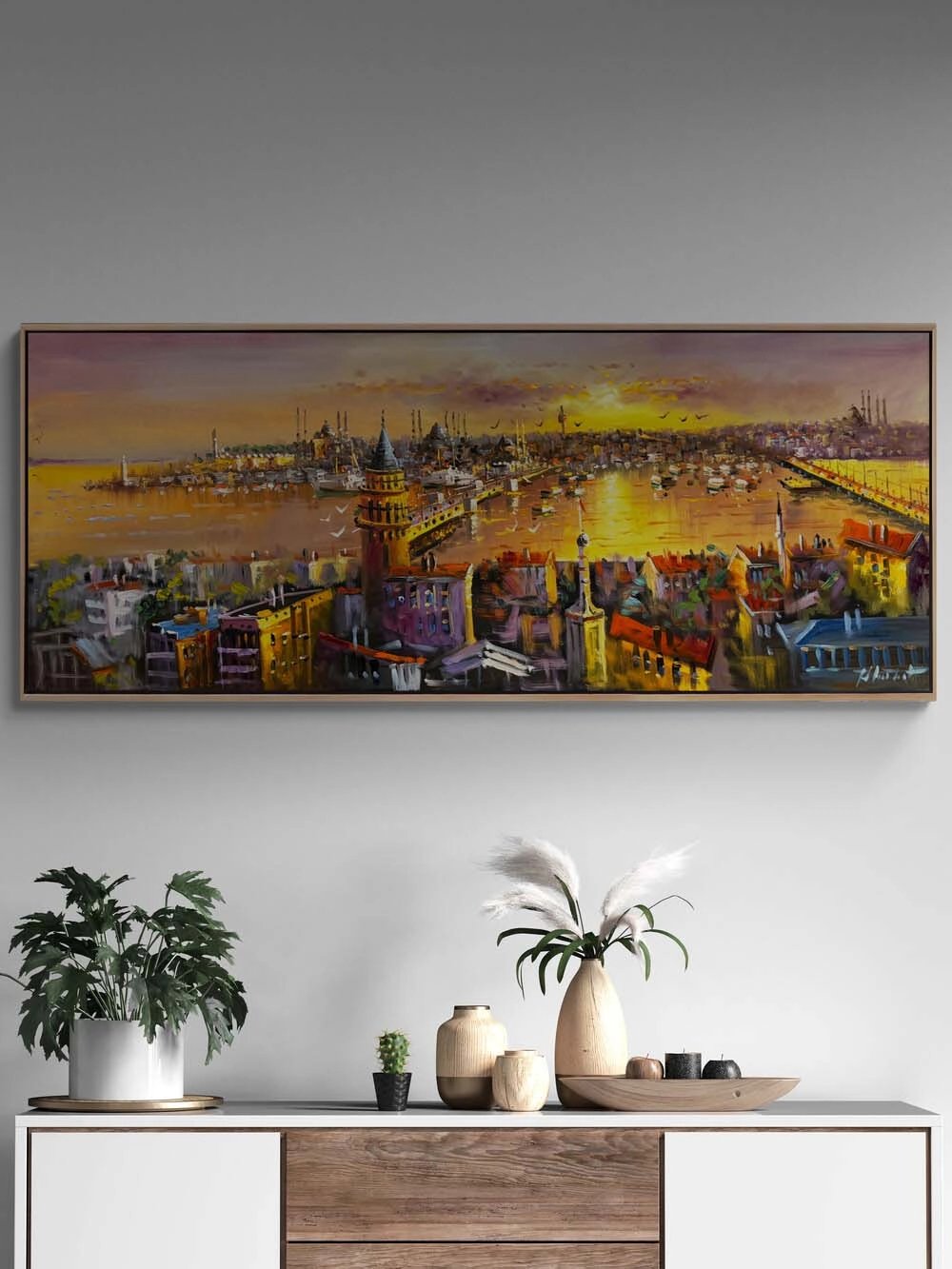 Galata Kulesi’nin Işığı Yağlı Boya Tablosu