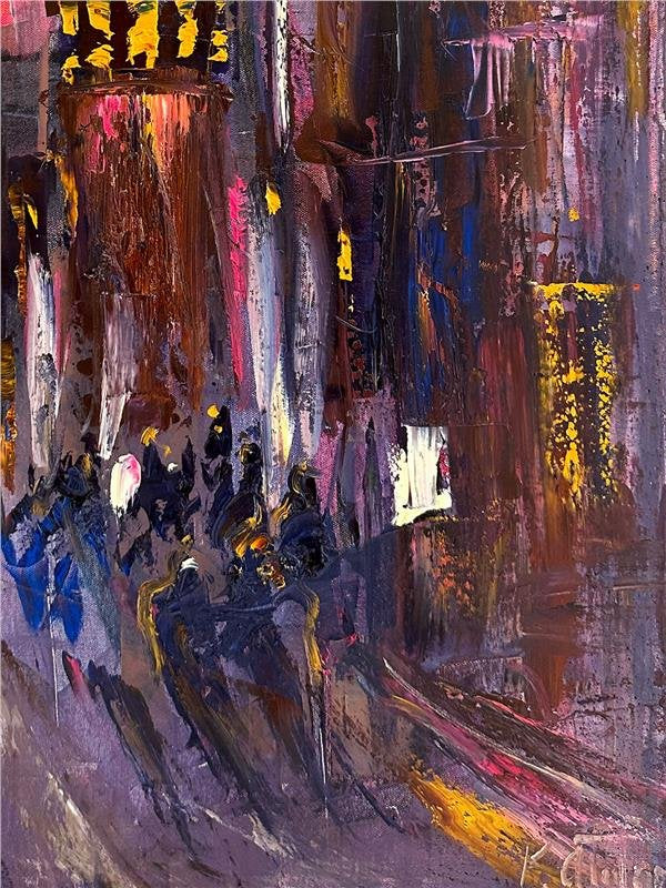 Galata Kulesi Yokuşu Yağlı Boya Tablosu