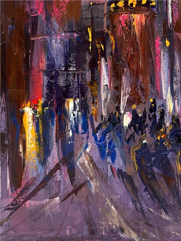 Galata Kulesi Yokuşu Yağlı Boya Tablosu