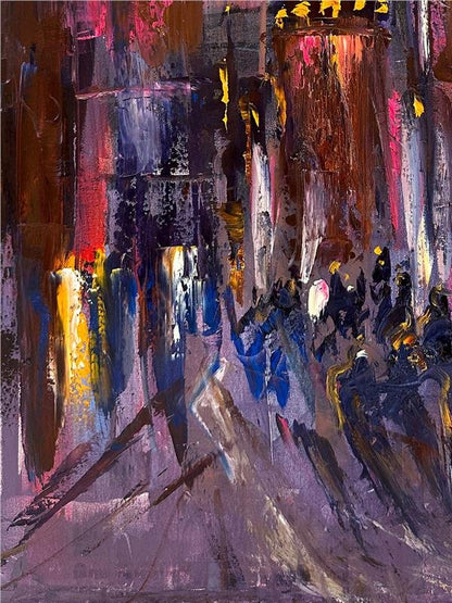 Galata Kulesi Yokuşu Yağlı Boya Tablosu